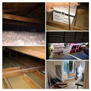 Attic insulation in my attic.