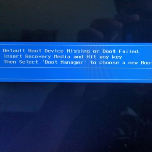 PC Boot Failure error message.