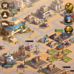 An android game where you build a city (develop it), and attack other cities.