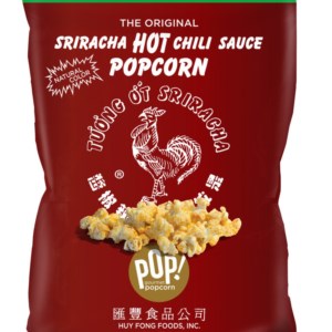 Sriracha Hot Chili Sauce Popcorn by Pop Gourmet Popcorn. Huy Fong Foods, Inc.