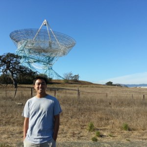 Me in front of the Stanford Dish on the Stanford Dish Hike in Palo Alto California.