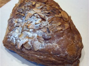 Almond pastry breakfast. The pastry is crispy. Goes well with coffee.